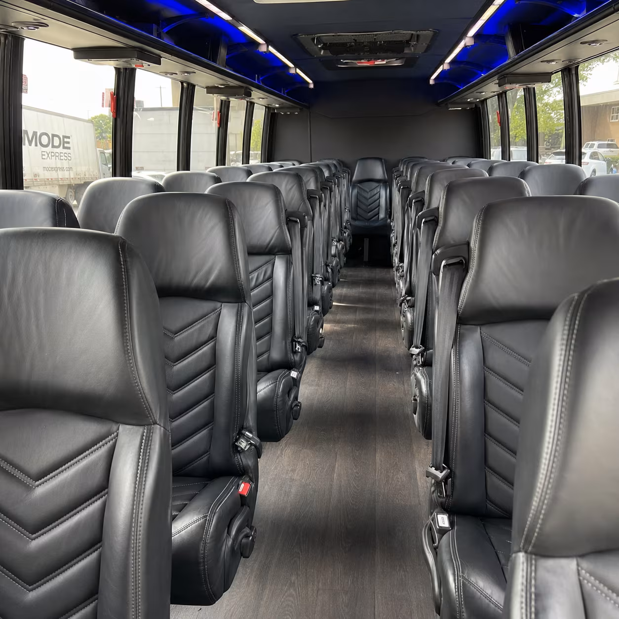 hampton 28 passenger minibus inside