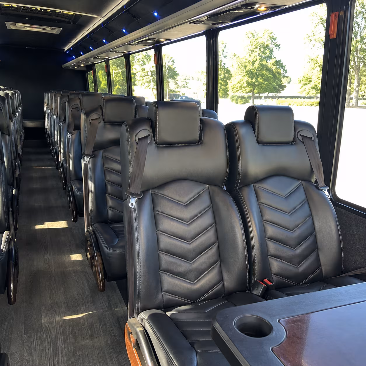 hampton 28 passenger minibus interior