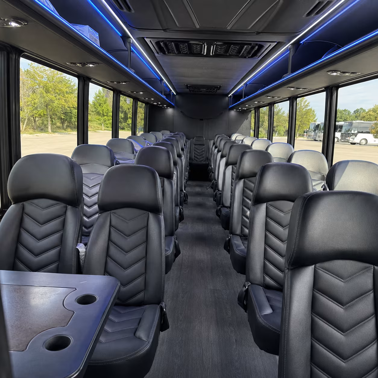 hampton 35 passenger minibus interior