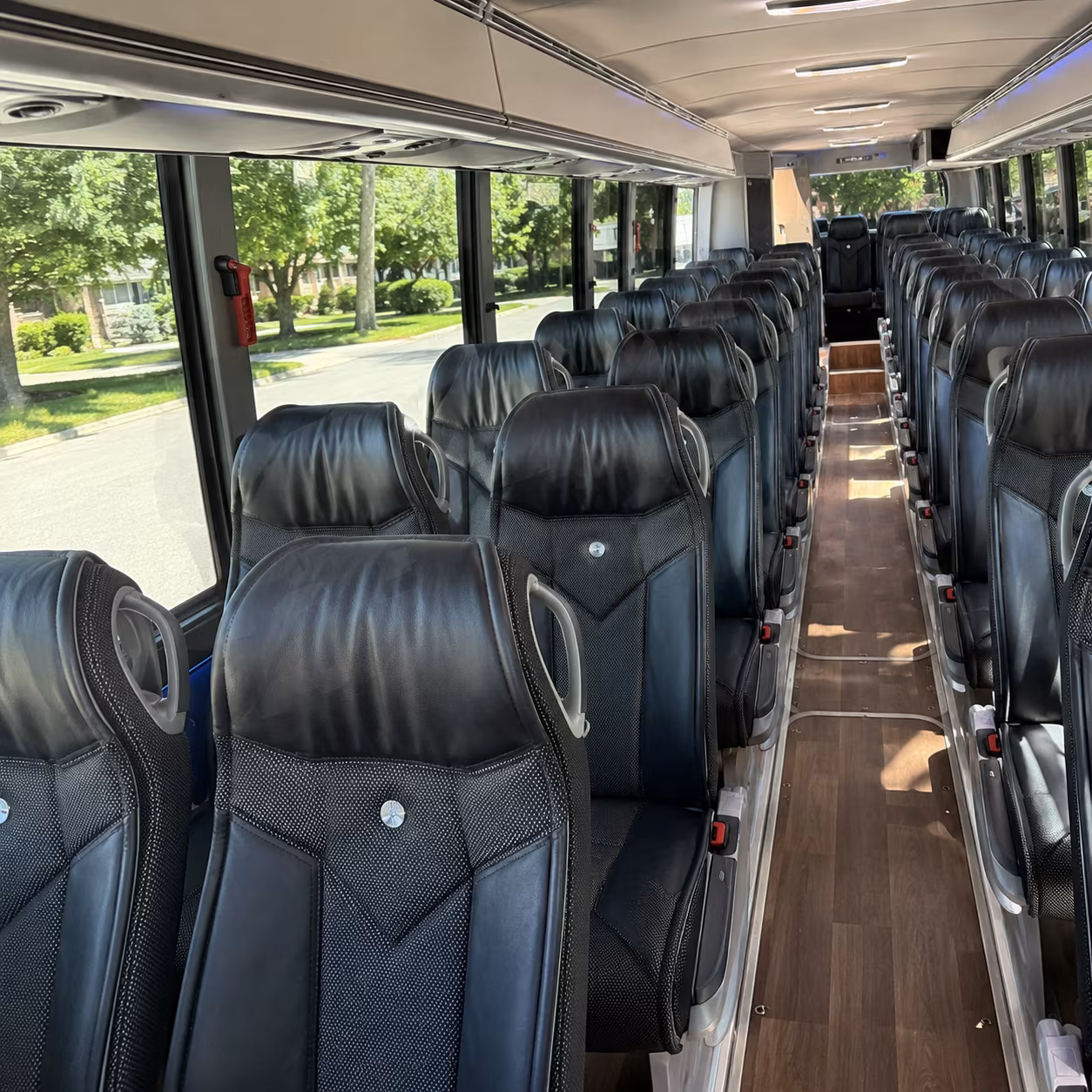 hampton 40 passenger charter bus inside
