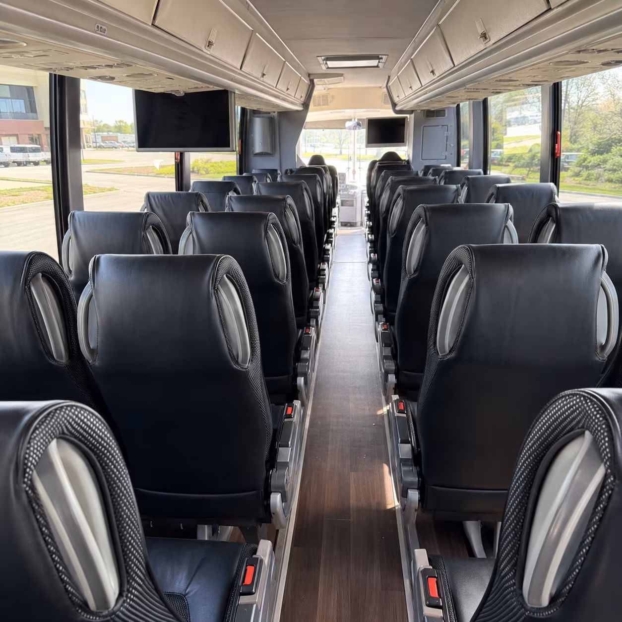 hampton 56 passenger charter bus inside