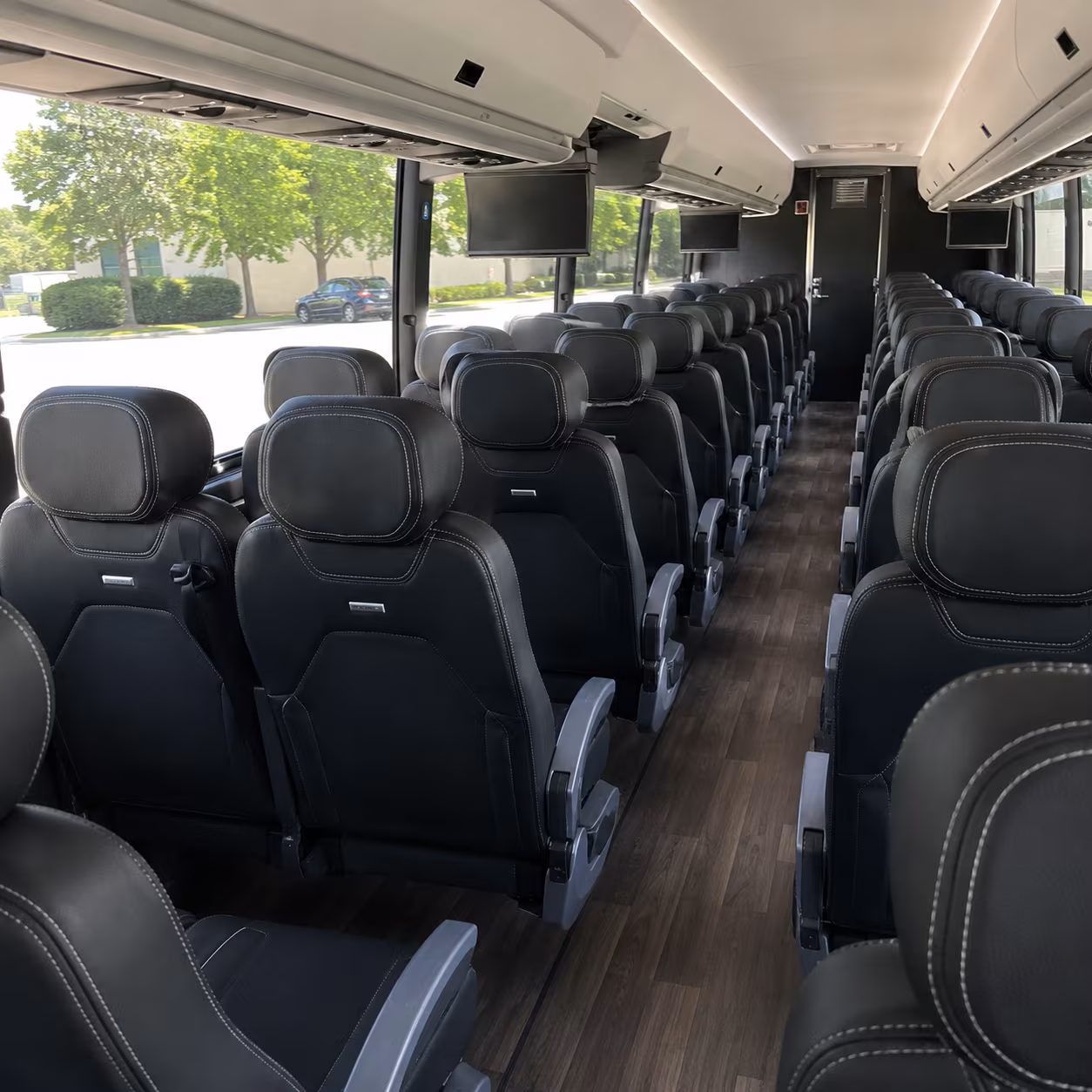 hampton 56 passenger charter bus interior