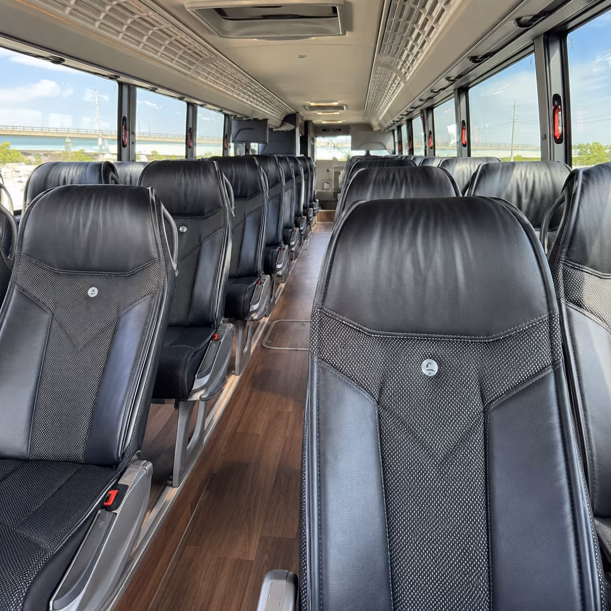 hampton charter bus inside